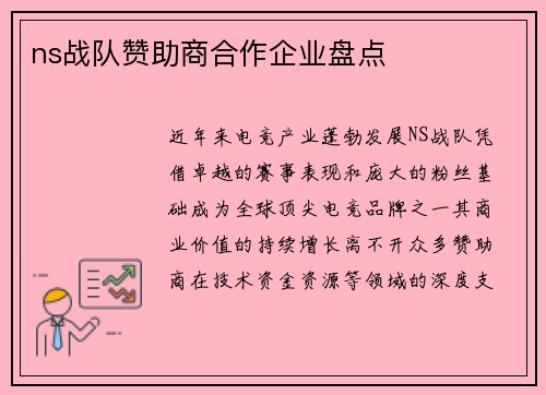 ns战队赞助商合作企业盘点